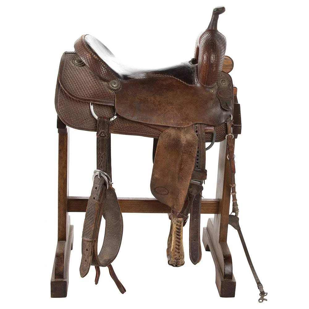 NRS Used 17' Cajun Saddlery Cutting Saddle - Image 2
