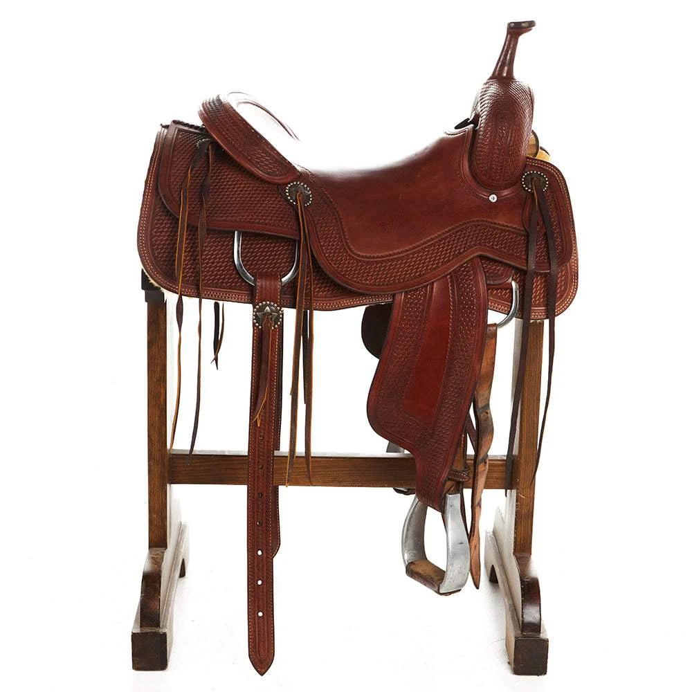 NRS Used 17in Cory Cooper Cutting Saddle - Image 2