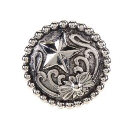 Rockin Out Designs Jewelry 1 1/2in. Beaded Border Concho With Flower And Star