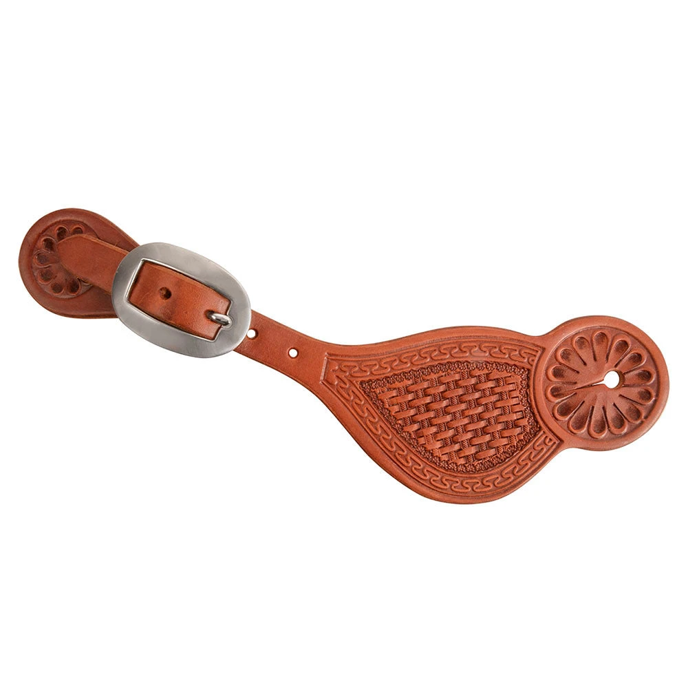 Martin Saddlery Chestnut Skirting Basket Stamp Tombstone Spur Strap