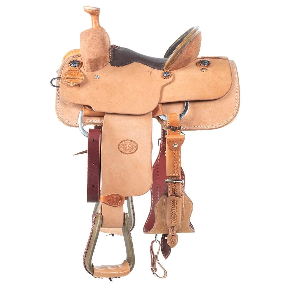 Nrs Competitors Natural Roughout Bullhide Seat Youth Team Roping Saddle - Image 2