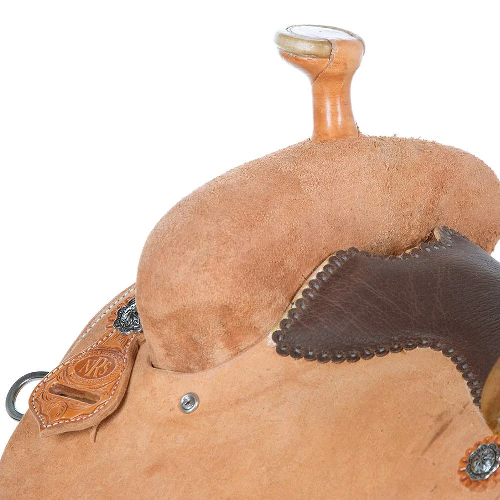 Nrs Competitors Natural Roughout Bullhide Seat Youth Team Roping Saddle - Image 4