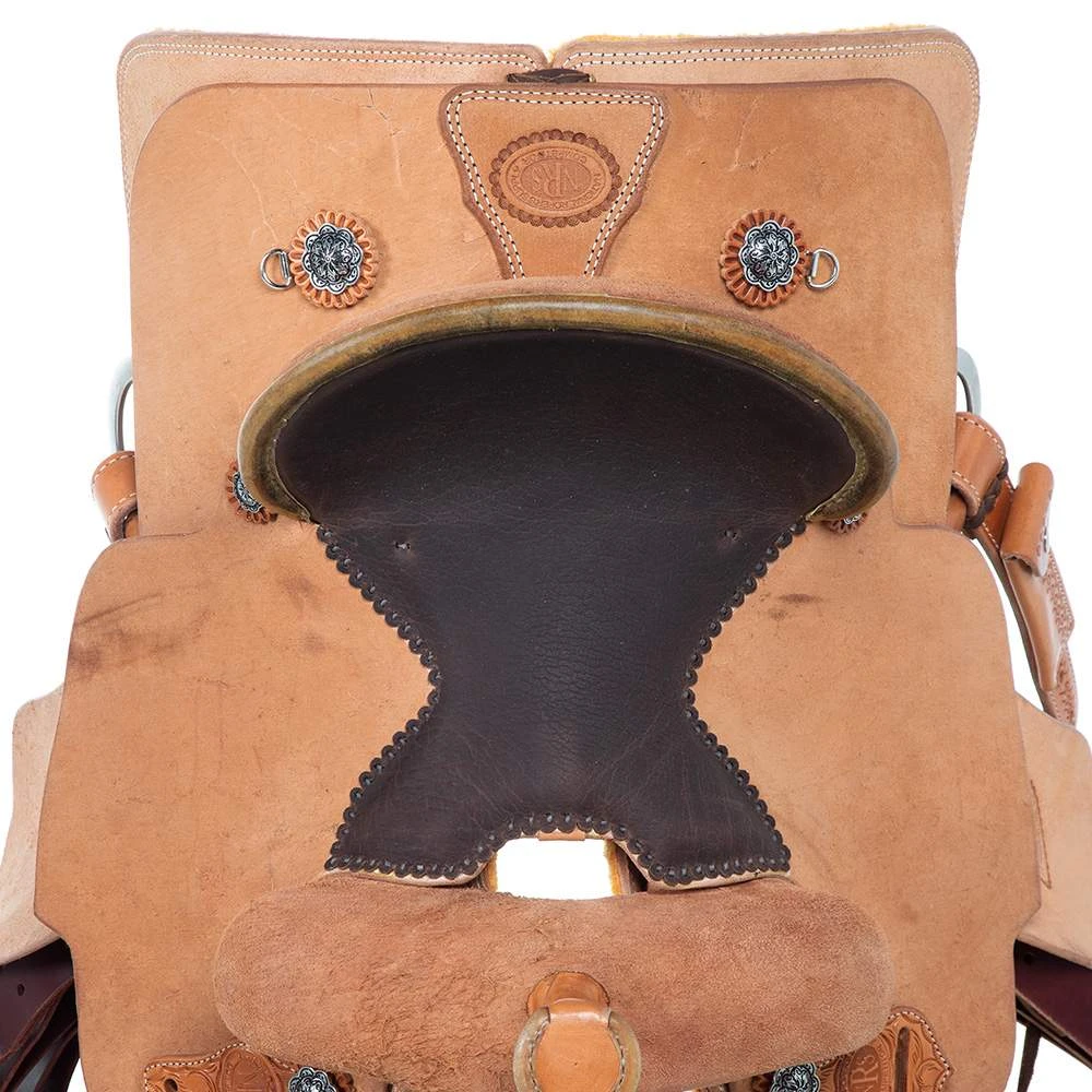 Nrs Competitors Natural Roughout Bullhide Seat Youth Team Roping Saddle - Image 5