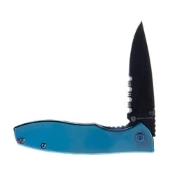 Western Fashion Circle SH Metallic Blue Folding Knife CSH-573BB