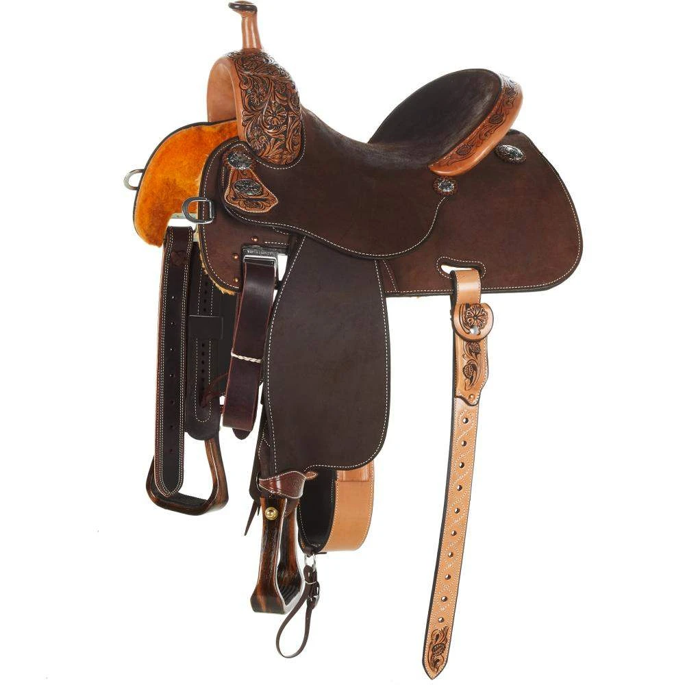 Martin Saddlery Chocolate Crown C 1/8 Breed Barrel Saddle