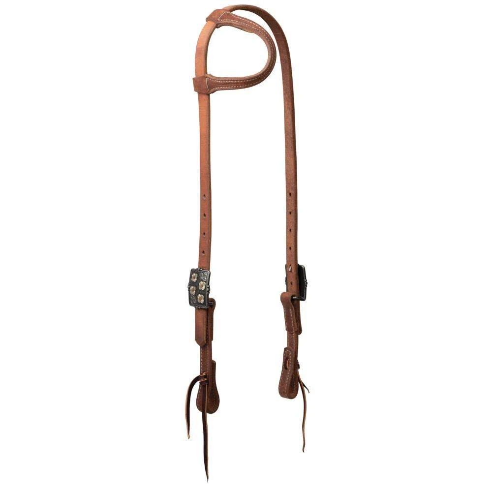 Weaver Leather ProTack Silver Flower Single Ear Headstall