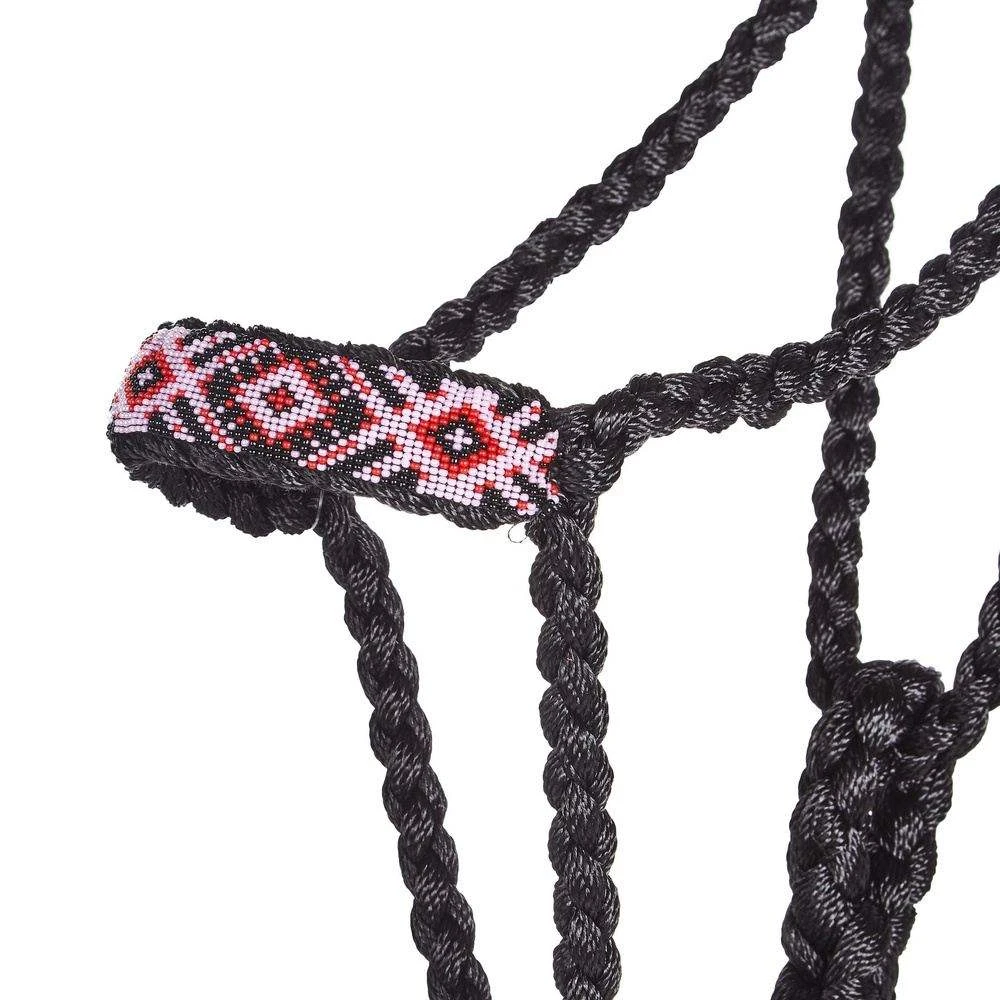 Professionals Choice Cowboy Braided Black Halter And Lead - Image 5