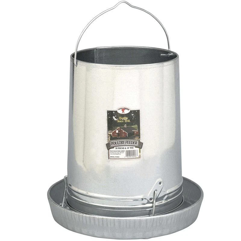 Little Giant Feeder Galvanized Hanging With 14in. Pan