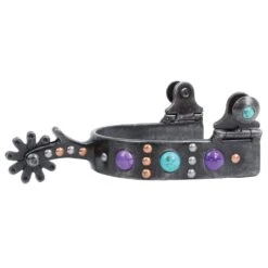 Professional's Choice Purple And Turquoise Dot Ladies Spurs