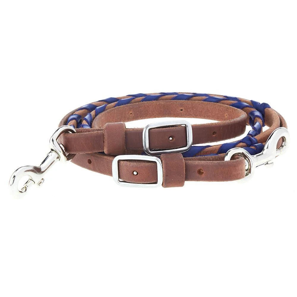 Martin Saddlery 3/4in Latigo Laced Barrel Rein - Image 2