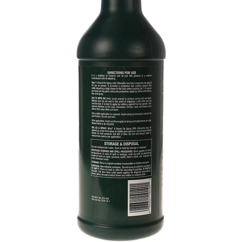 Farnam Wipe II Citronella Fly Spray - Image 2