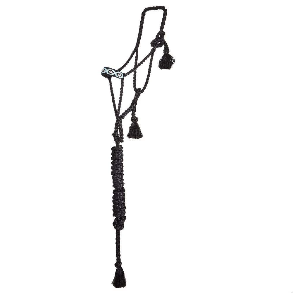 Professionals Choice Cowboy Braided Black Halter And Lead - Image 2
