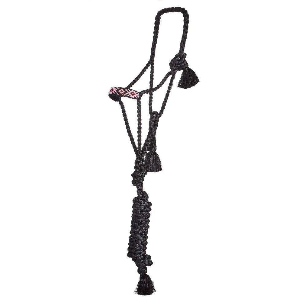 Professionals Choice Cowboy Braided Black Halter And Lead - Image 3