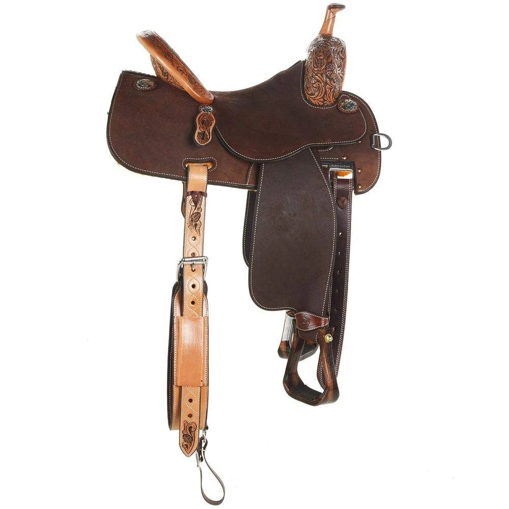 Martin Saddlery Chocolate Crown C 1/8 Breed Barrel Saddle - Image 2